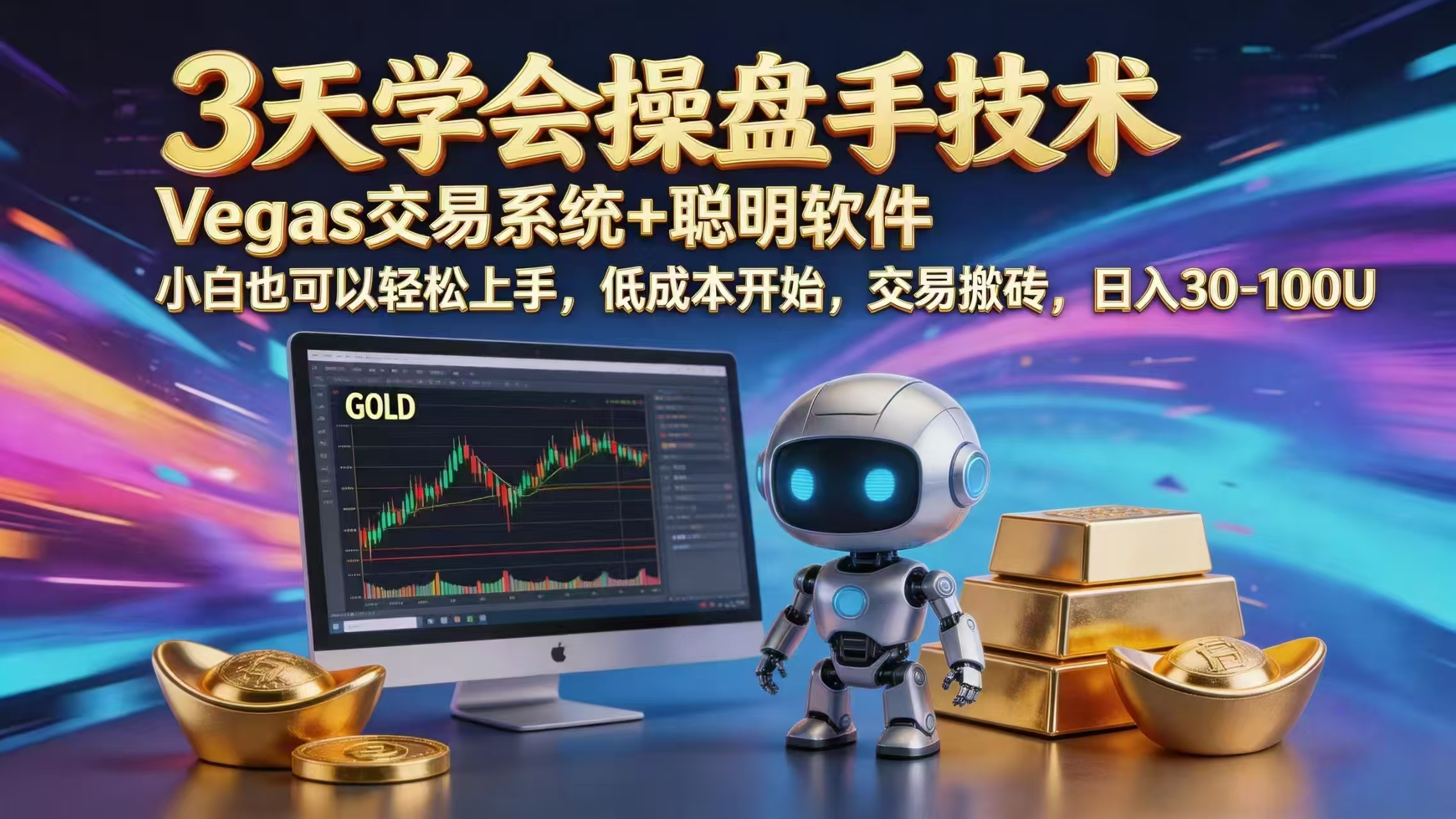 三天学会操盘手技术，vegas技术+聪明软件，小白也可以轻松上手，日入1000+-小酒源码