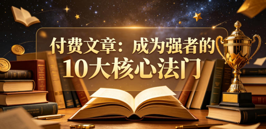 付费文章：成为强者的10大核心法门-小酒源码
